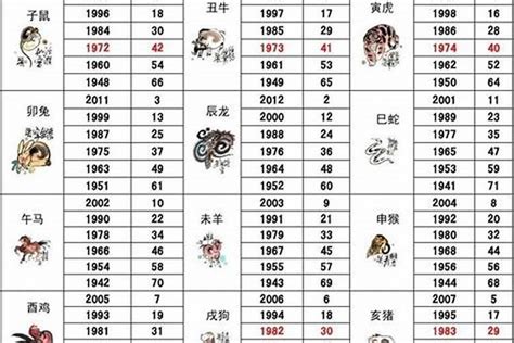 十二生肖五行對照表|十二生肖五行对照表 生肖属相年份五行对照表